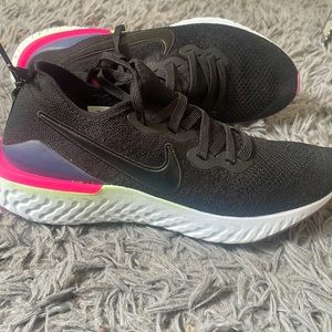 Nike Epic React Flyknit 2 Black Sapphire Lime Blast
